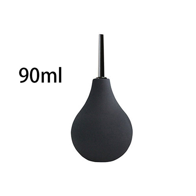 Medical Materials Anal Cleaner bulb Ball Enema Cleaning Douche Ball Safe Silicone Cleaner toys for Women Adultes Product Black