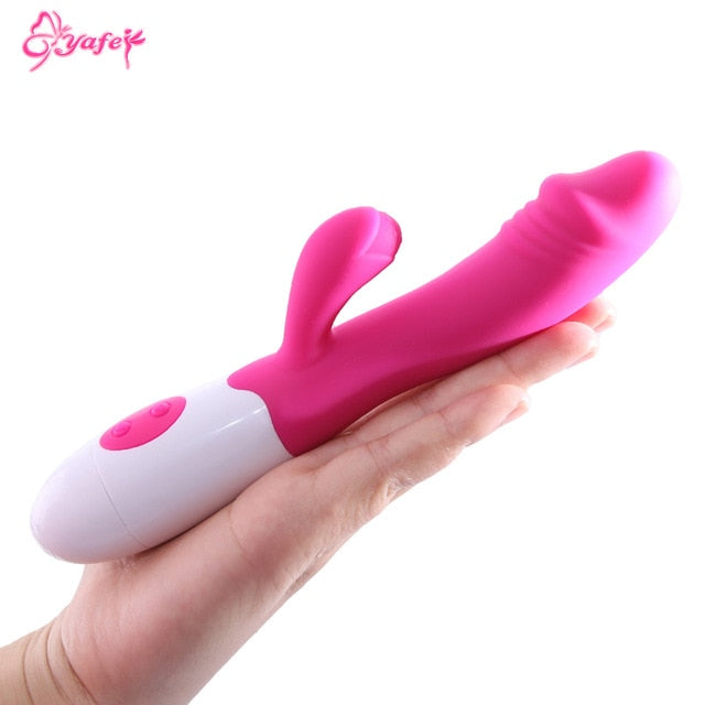 G Spot Clitoris Stimulator Massager Rabbit Vibrator Dildo Dual Function Female Masturbator Erotic toy Adult Sex Toys for Women