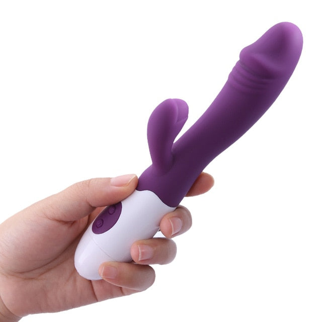 G Spot Clitoris Stimulator Massager Rabbit Vibrator Dildo Dual Function Female Masturbator Erotic toy Adult Sex Toys for Women