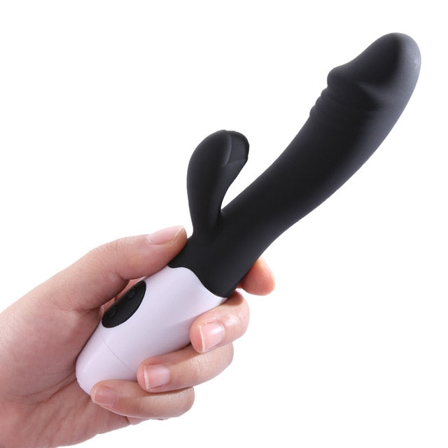 G Spot Clitoris Stimulator Massager Rabbit Vibrator Dildo Dual Function Female Masturbator Erotic toy Adult Sex Toys for Women