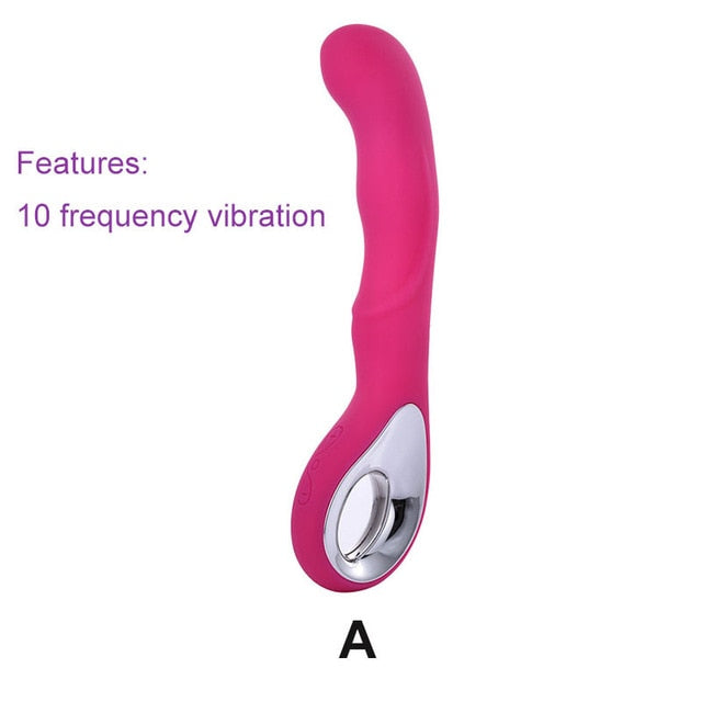 10 Frequency Strong AV Vibrator Silicone G Spot Usb Charging Vibration Dildo Adult Toys Male Masturbator Clitoris Stimulator