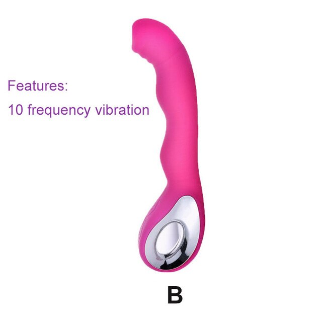 10 Frequency Strong AV Vibrator Silicone G Spot Usb Charging Vibration Dildo Adult Toys Male Masturbator Clitoris Stimulator