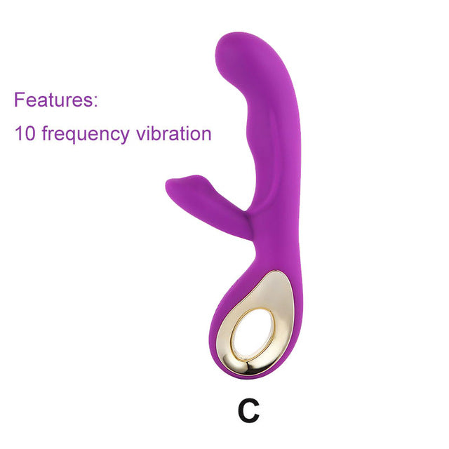 10 Frequency Strong AV Vibrator Silicone G Spot Usb Charging Vibration Dildo Adult Toys Male Masturbator Clitoris Stimulator