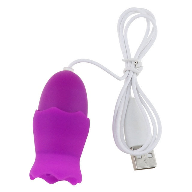 VETIRY Dildo Vibrator USB Vibrating Egg Tongue Licking Vagina Clitoris Stimulator Sex Toys for Women Female Masturbator