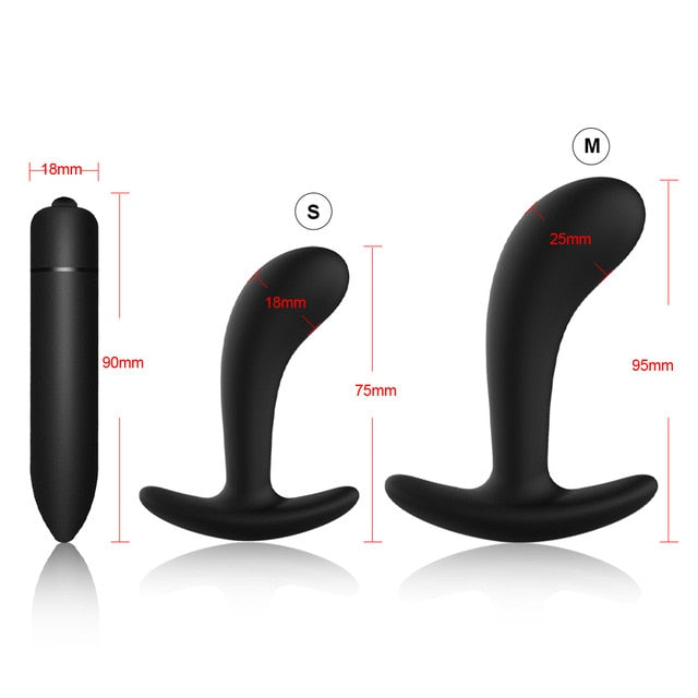 3 Silicone Anal Plugs Training Set Bullet Dildo Vibrator Anal Sex Toys For Woman Male Prostate Massager Butt Plug Gay Sex Toys