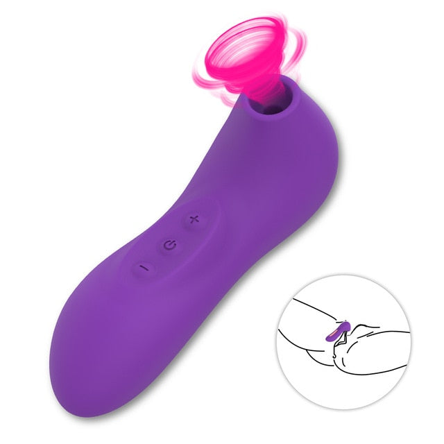 HIWUP Sex Sucking Toys Vibrator Powerful Clitoris Sucker Blowjob Tongue Stimulator Nipple Vagina Pussy Pump Sex Toys for Women