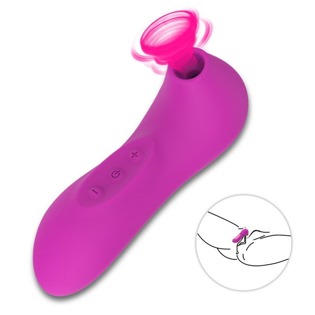 HIWUP Sex Sucking Toys Vibrator Powerful Clitoris Sucker Blowjob Tongue Stimulator Nipple Vagina Pussy Pump Sex Toys for Women