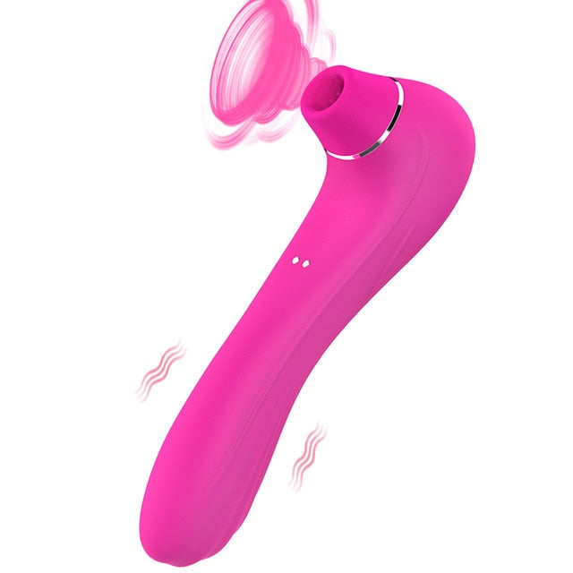 HIWUP Sex Sucking Toys Vibrator Powerful Clitoris Sucker Blowjob Tongue Stimulator Nipple Vagina Pussy Pump Sex Toys for Women