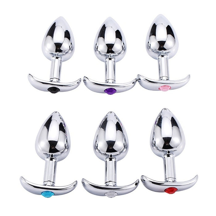 Metal Crystal Anal Plug Stainless Steel Booty Beads Jewelled Anal Butt Plug Sex Toys Products for Men Couples Gift