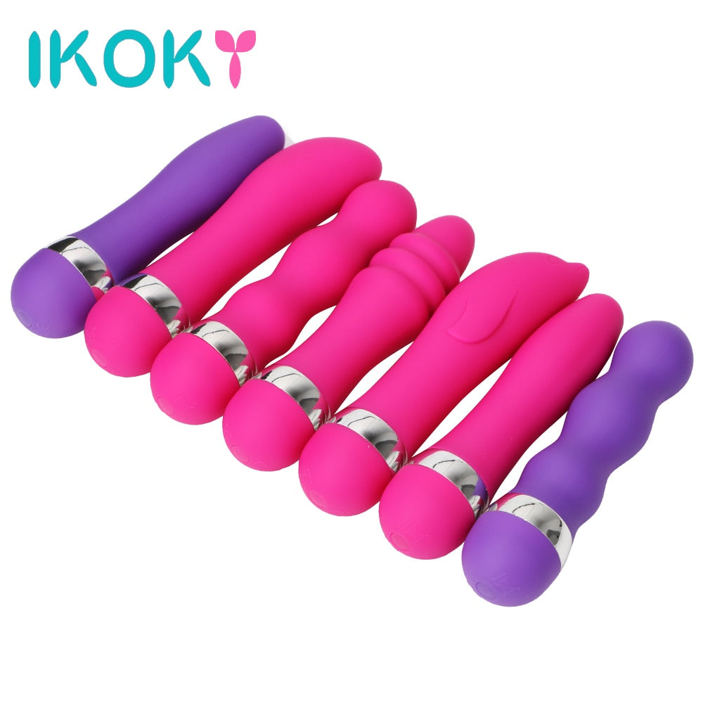 IKOKY Dildo Vibrator Realistic Clit Stimulator AV Stick Adult Product Multispeed Magic Wand G-Spot Massager Sex Toys for Women