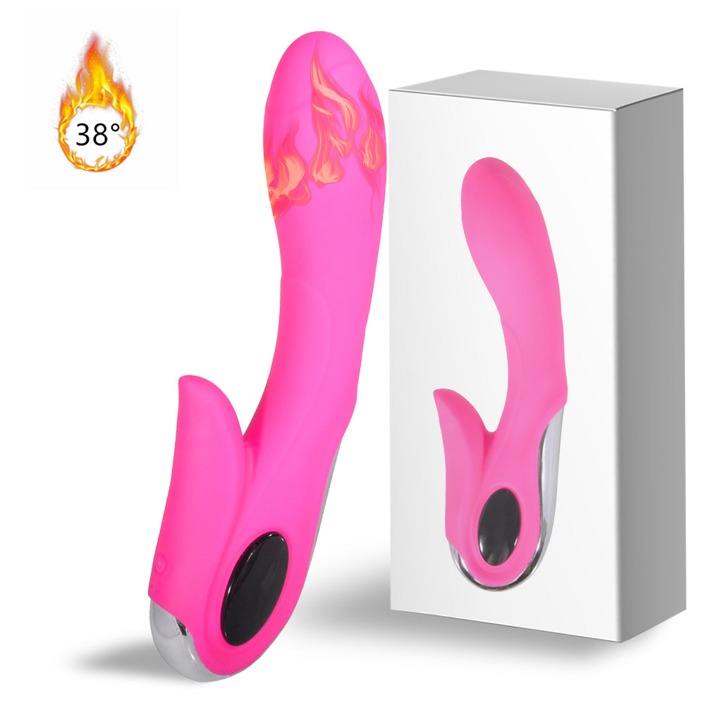 G Spot Rabbit Dildo Vibrator Sex Toys For Woman Dual Vibration Vagina Clitoris Stimulator Heating Vibrator Female Body Massager