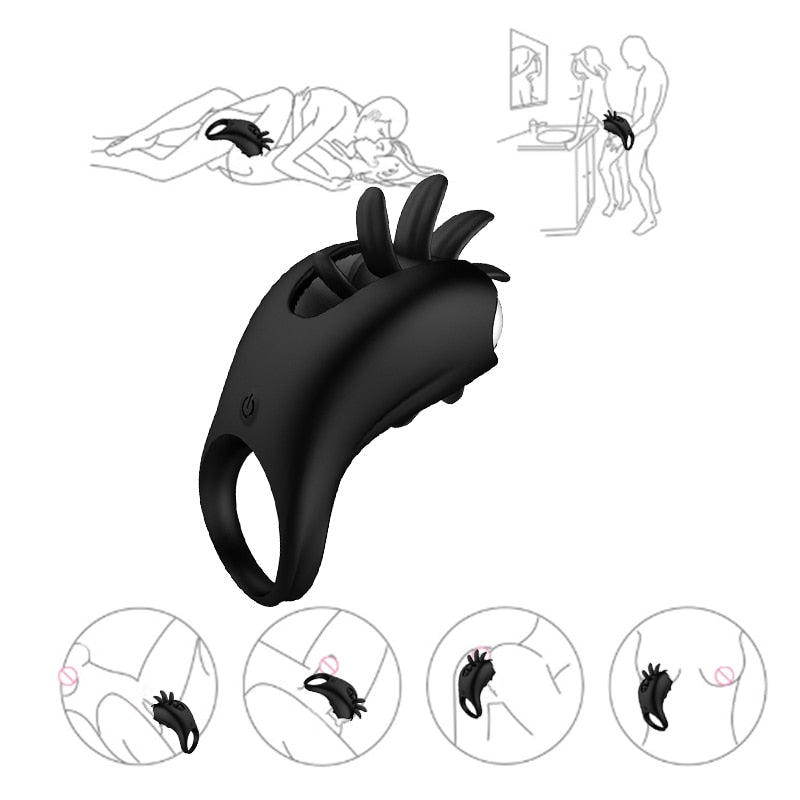 Licking Vibrator Vagina Clitoris Rotation Stimulate Oral Sex Toys for Adults Women Men Couples 10 Vibration Silicone Masturbator