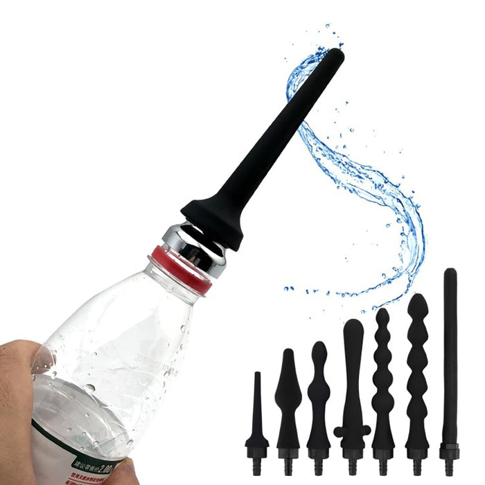 Portable Anal Cleaning Anus Enema Use for Mineral Water Bottle Anal Vaginal Washing Anal Douche Vagina Wash Plug Adult Sex Toys