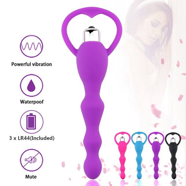 Anal Vibrator Sex-Toy for Women Anal Beads Vibrators Gay Prostate Massage Smooth Butt Silicone But Plugs Sex Toys for Couple