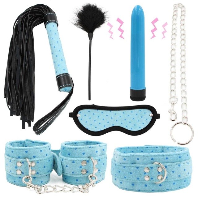 YEMA 6Pcs/Set Sex Bondage Adult Games Wand Vibrator Sex Toys for Woman Anal Butt Plug Couple Fetish Restrains Slave Games