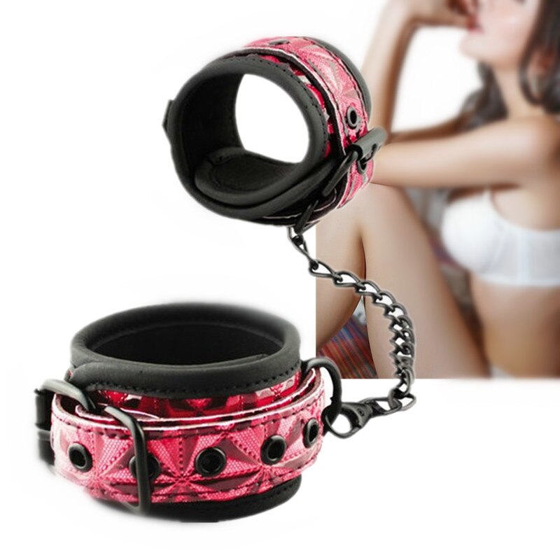 Sexy Costume Sex PU Leather Adjustable Ankle Chain Wrist Foot Cuff Adult Game Products Role Play Toys Exotic Tools for Couple