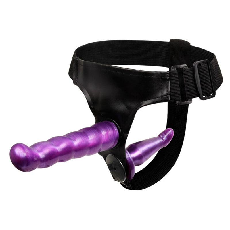 Double dildo Sex Toys for Gay Brief Strap-on Dildos Double Dongs Strap Ons Harness Vibrating panties strapon sex products.