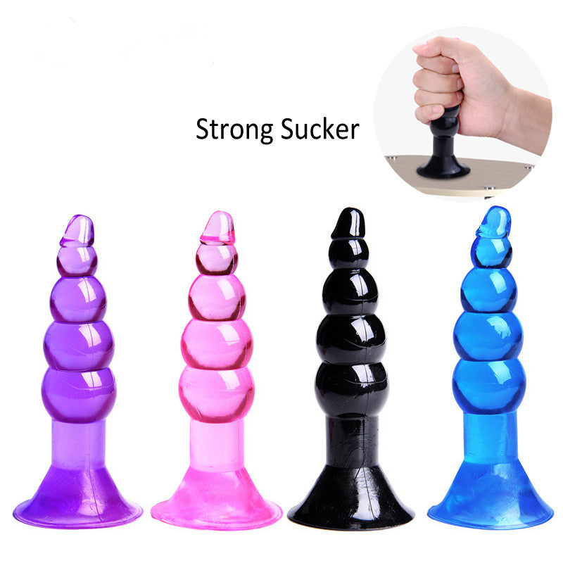 Anal Beads Gourd Shape Soft Silicone Butt Plug Unisex Anal Sex Toys For Women Men Adult Game Couple Flirting Sucker Anus Plug T