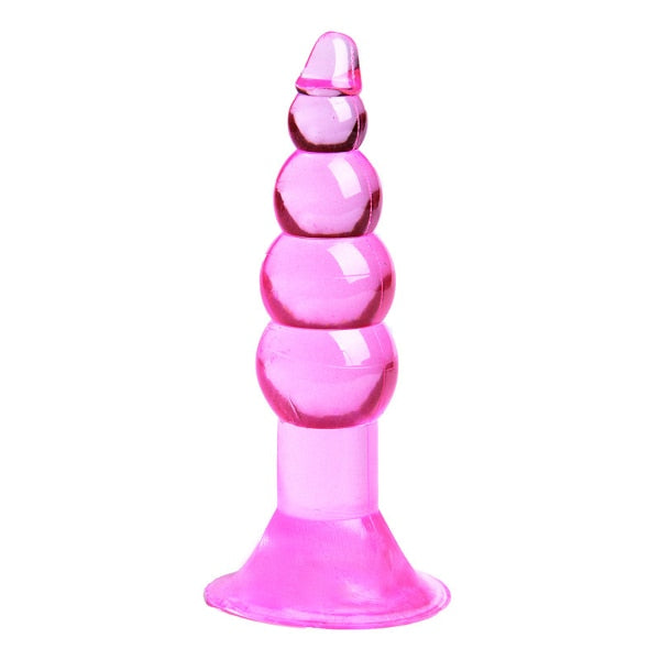 Anal Beads Gourd Shape Soft Silicone Butt Plug Unisex Anal Sex Toys For Women Men Adult Game Couple Flirting Sucker Anus Plug T