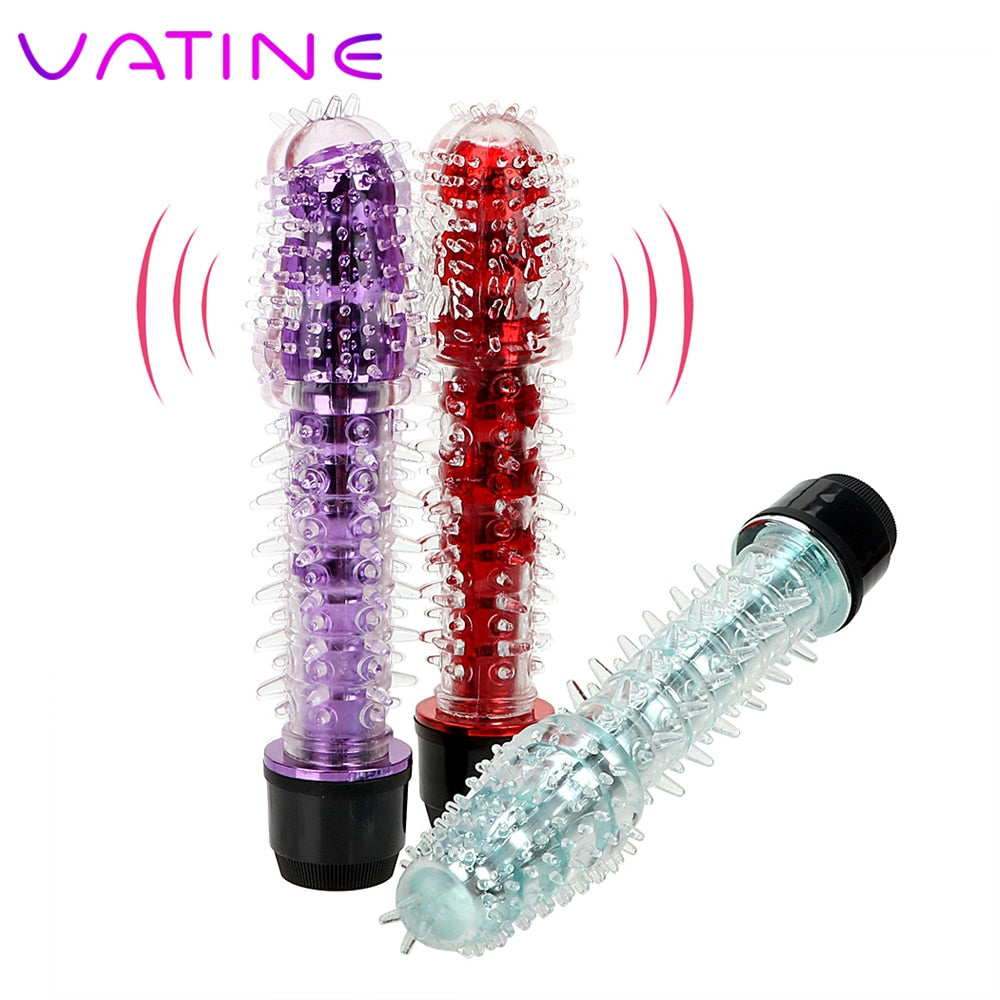 VATINE Clitoris Stimulator Jelly Dildo Penis Vibrator G-spot Vibrator Female Masturbator G-spot Massager Sex Toys For Women