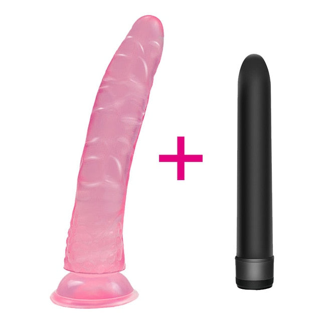 FLXUR Realistic Jelly Dildo Strong Suction Cup Male Artificial Penis Adult Sex Toy for Women Anal Plug Vagina Female Masturbator