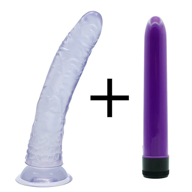 FLXUR Realistic Jelly Dildo Strong Suction Cup Male Artificial Penis Adult Sex Toy for Women Anal Plug Vagina Female Masturbator