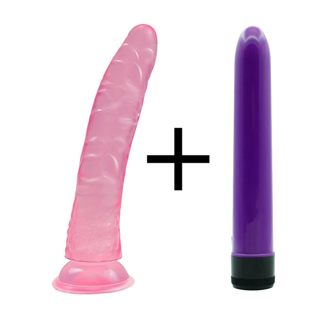 FLXUR Realistic Jelly Dildo Strong Suction Cup Male Artificial Penis Adult Sex Toy for Women Anal Plug Vagina Female Masturbator